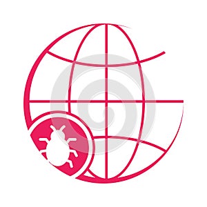 Cyber threats Glyph Background vector icon which can easily modify or edit photo