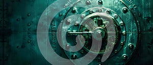 Cyber Vault Breach: Digital Data Leak. Concept Cybersecurity Threats, Data Breach, Digital Security