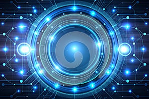 Cyber Vignette with Glowline Circles