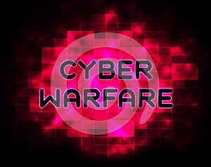 Cyber Warfare Hacking Attack Threat 2d Illustration