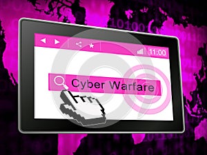 Cyber Warfare Hacking Attack Threat 3d Illustration