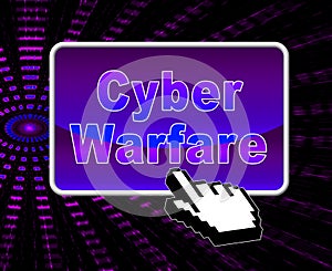 Cyber Warfare Hacking Attack Threat 3d Illustration