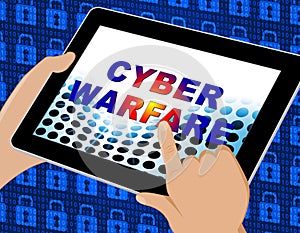 Cyber Warfare Hacking Attack Threat 3d Illustration