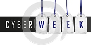 Cyber week promotion hanging label