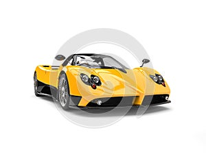 Cyber yellow concept luxury sports car