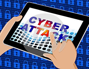 Cyberattack Malicious Cyber Hack Attack 3d Illustration