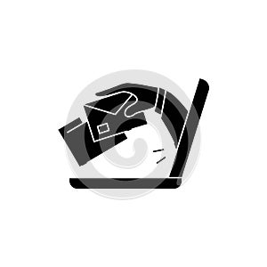 Cybercrime olor line icon. Pictogram for web page, mobile app, promo. photo