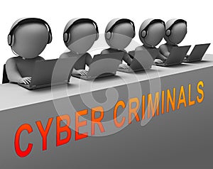 Cybercriminal Internet Hack Or Breach 3d Rendering