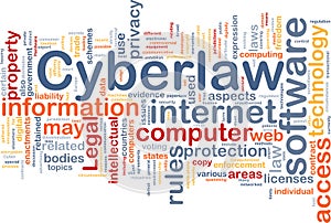 Cyberlaw background concept