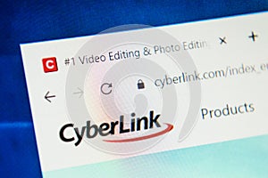 CyberLink.com Web Site. Selective focus.