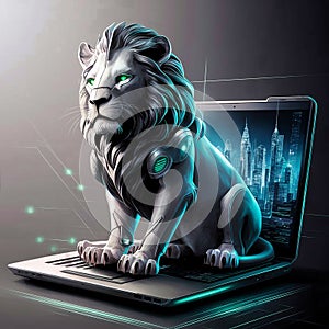 The Cyberlion (AI Generated)