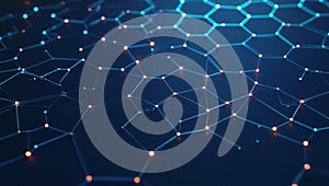 CyberMesh Wallpaper & Background â Glowing Blue Network on a Midnight Tech Field â Created by AI