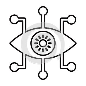 Cybernetic, cybernetics, eye icon