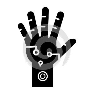 Cybernetic, cybernetics, hand icon