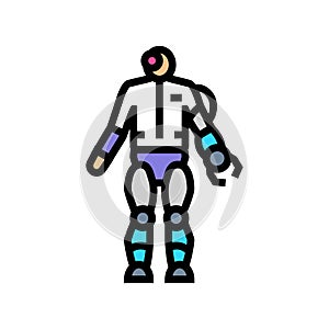 cybernetic enhancement cyberpunk color icon vector illustration photo