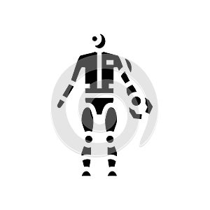cybernetic enhancement cyberpunk glyph icon vector illustration photo