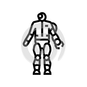 cybernetic enhancement cyberpunk line icon vector illustration photo