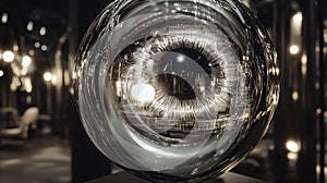 Cybernetic Eye Implant with Futuristic Details photo