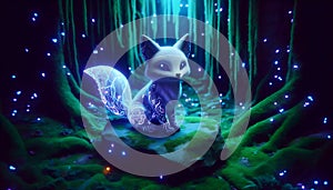 A cybernetic fox companion, Ai generated image