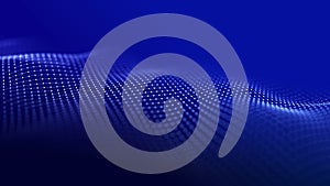 Cybernetic network connection flow. Big data visualization. 3d rendering