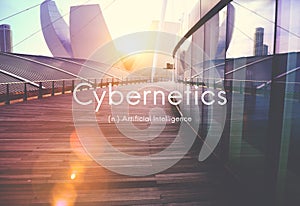 Cybernetics Artificial Intelligence Technology Graphic Concept photo