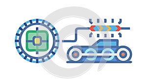 Cybernetics and Digital Brain Interface, Advanced AI Technology vector design Generative AI