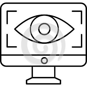 Cybernetics Half Glyph Vector Icon which can easily modified.