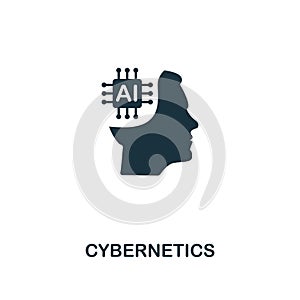 Cybernetics icon. Premium style design from artificial intelligence icon collection. UI and UX. Pixel perfect cybernetics icon. Fo