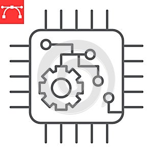 Cybernetics line icon