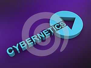cybernetics word on purple photo