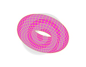 Cyberpunk 3d Mesh Torus Patch