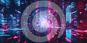 CyberpunkInspired Noise Texture with Glowing Elements for Futuristic Backgrounds Digital Art or SciFi Concepts photo
