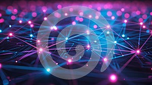 Cyberpunk Network: Abstract Tech, Data Connection. Digital Circuit Background