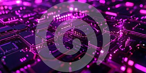 Cyberpunk-Style Digital Grid in Vibrant Colors for Futuristic Interfaces, Sci-Fi UI, or High-Tech Design Concepts photo