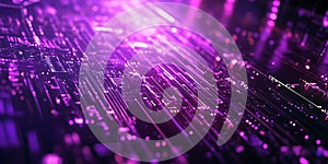 Cyberpunk-Style Digital Grid in Vibrant Colors for Futuristic Interfaces, Sci-Fi UI, or High-Tech Design Concepts photo