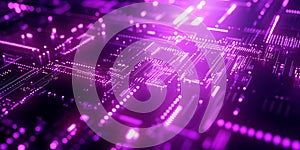 CyberpunkStyle Digital Grid in Vibrant Colors for Futuristic Interfaces SciFi UI or HighTech Design Concepts photo