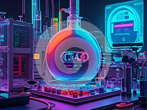 Cyberpunk-Style Laboratory photo