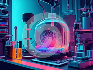 Cyberpunk-Style Laboratory photo