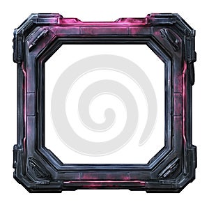 Cyberpunk Tech Frame Isolated