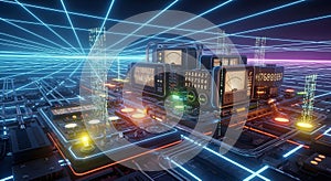 Cyberpunk technology control panel network