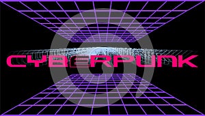 Cyberpunk text effect, editable art game text style. Vector format.