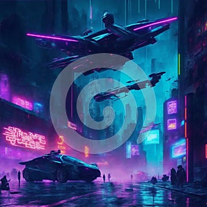 Cyberpunk Urban Abstract Future Wallpaper