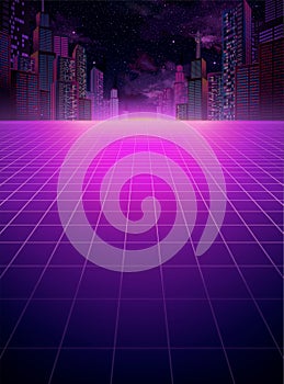 Cyberpunk urban night scene