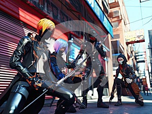 Cyberpunks infiltrate enemy compound