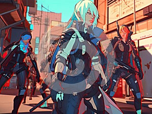 Cyberpunks infiltrate enemy compound