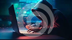 cybersecurity concept identity theft, Database hacks, internet cyber crime. hacker attack, Hacking, and stealing data. damage the