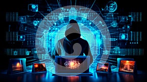 cybersecurity concept identity theft, Database hacks, internet cyber crime. hacker attack, Hacking, and stealing data. damage the