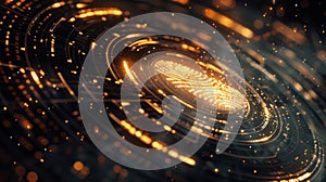 Cybersecurity concept showing a secure digital network and encrypted data.