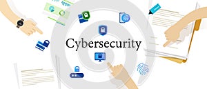 cybersecurity cyber security technology lock access protection data information safeguard connection online network