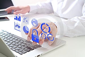 Cybersecurity Data Analytics on Laptop photo